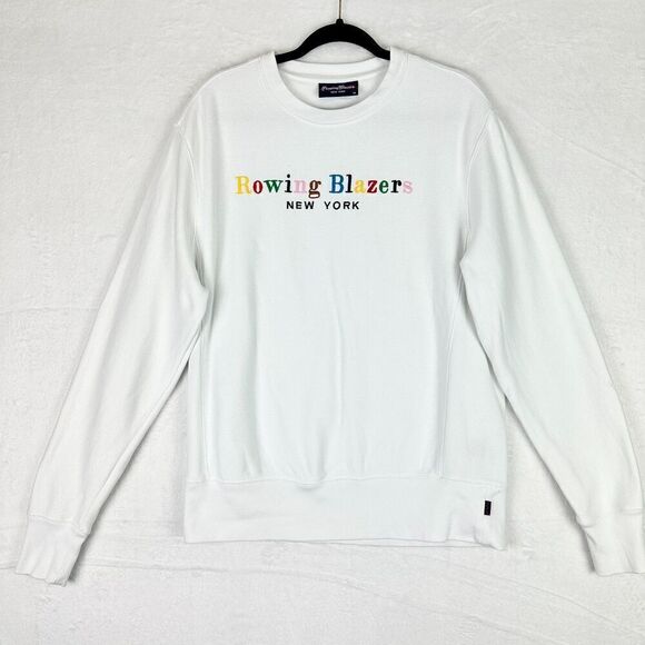 Rowing Blazers New York Spellout Embroidered Crewneck Sweatshirt Size Medium - Picture 1 of 6
